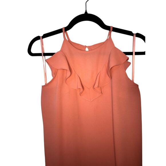 NWOT Doe & Rae Peach Ruffle Blouse - Picture 4 of 5